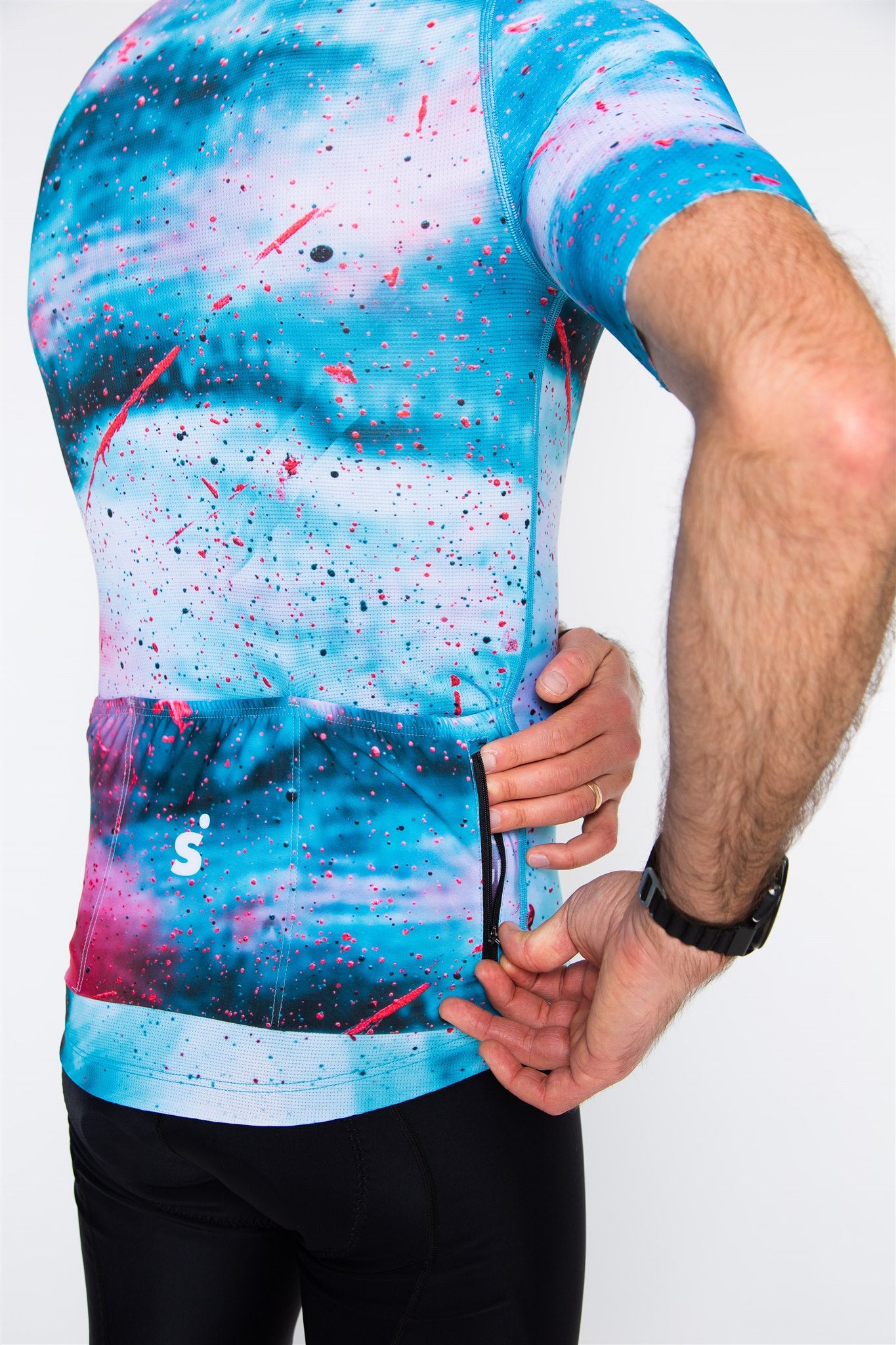 Pink Paint Pro Cycling Jersey